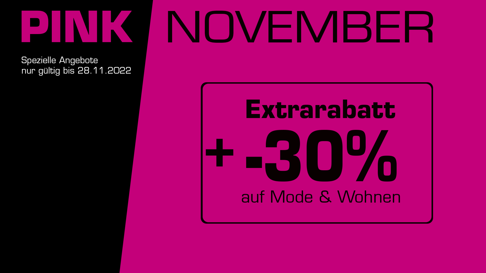 30% Rabatt auf Mode & Wohnen